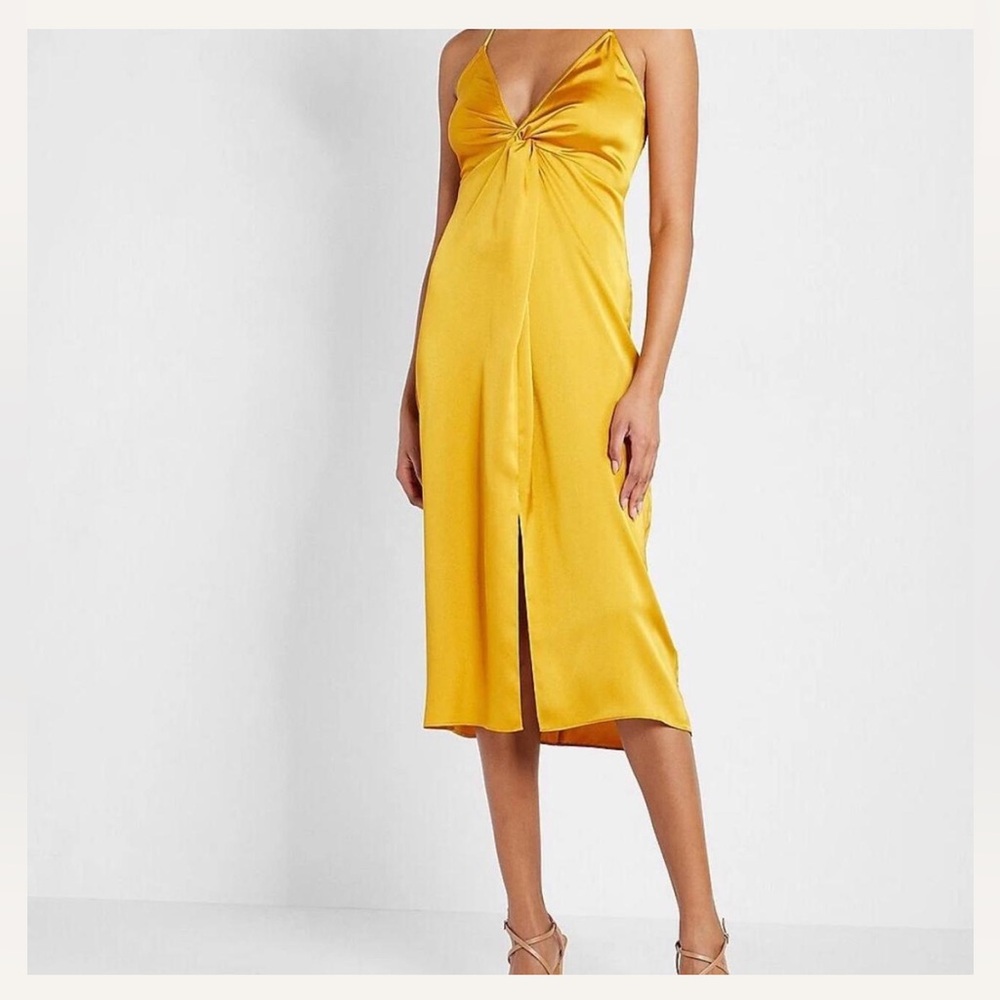 Express Golden Midi Dress